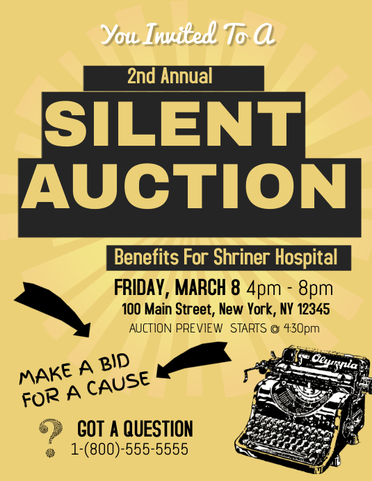 Silent Auction Template PosterMyWall