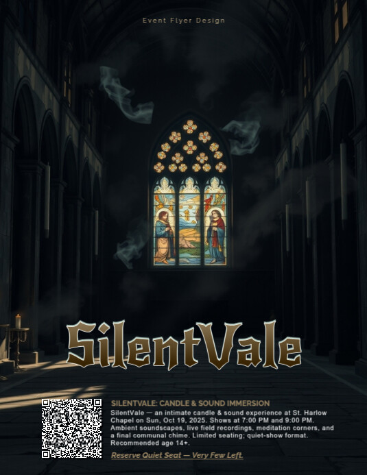 SilentVale — Candle & Sound Immersive Halloween Flyer Template 2025 ...