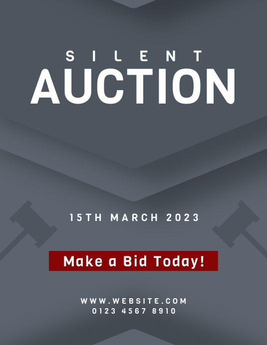 Auction Flyer Examples Silient Auction Flyer Template | PosterMyWall