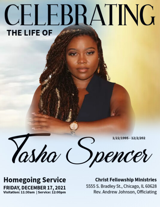 Modèle Homegoing Service Announcement | PosterMyWall