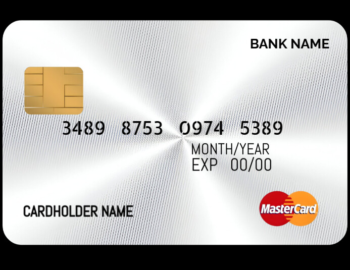 Silver Bank Credit Debit Atm Card Flyer (us Letter) template