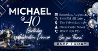 Silver Birthday Dinner Изображение, которым поделились на Facebook template