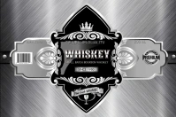 Silver Whiskey Label template