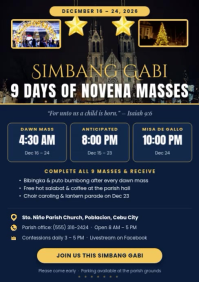 Paars Simbang Gabi Novena Masses A4 Template