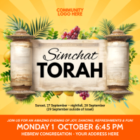 Simchat Torah Post Template Instagram-opslag