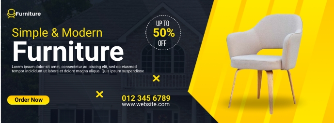 Simple & Modern Furniture Facebook Cover Photo template