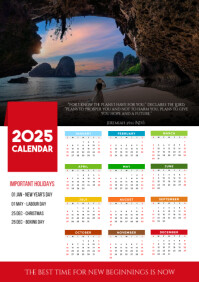 Professional Calendar A3 Template | PosterMyWall