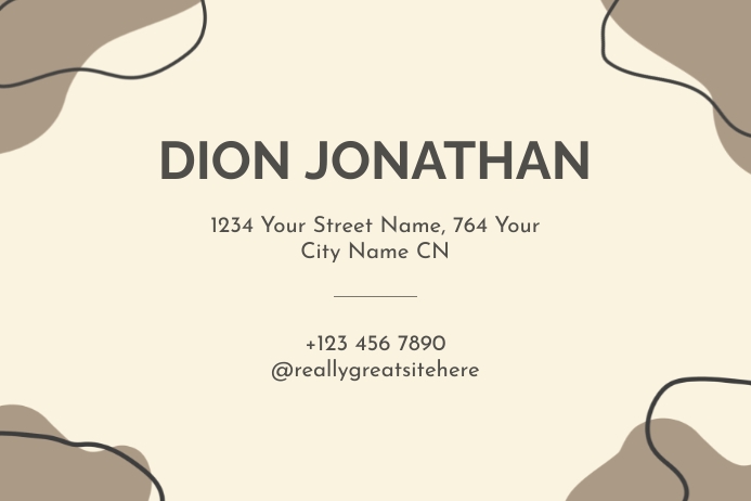 Simple Abstract Address Label Template | PosterMyWall