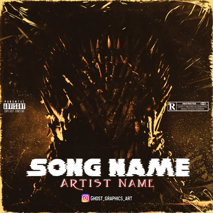 Simple Album Cover music art trap mixtape rap Capa de álbum template