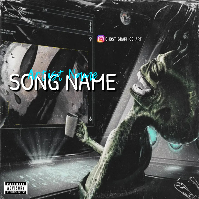 Simple Album Cover music art trap mixtape rap Capa de álbum template