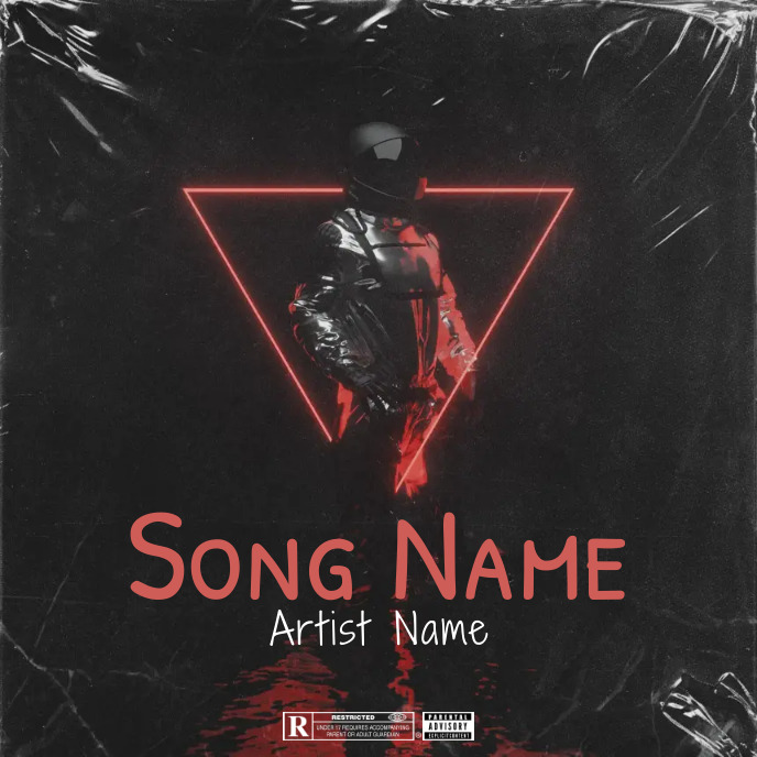 Simple Design Rapper Paper Simple Album Cover music art trap mixtape rap Template | PosterMyWall