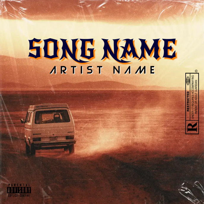 Simple Design Rapper Paper Simple Album Cover music art trap mixtape rap Template | PosterMyWall