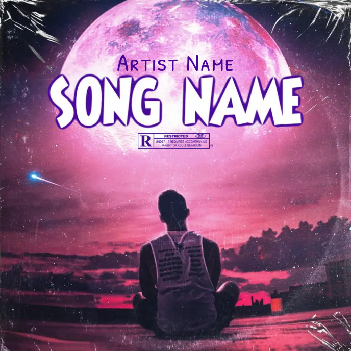 Simple Album Cover music art trap mixtape rap Capa de álbum template