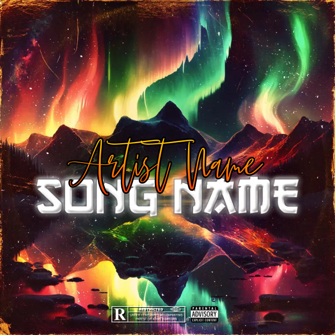 Simple Album Cover music art trap mixtape rap Capa de álbum template
