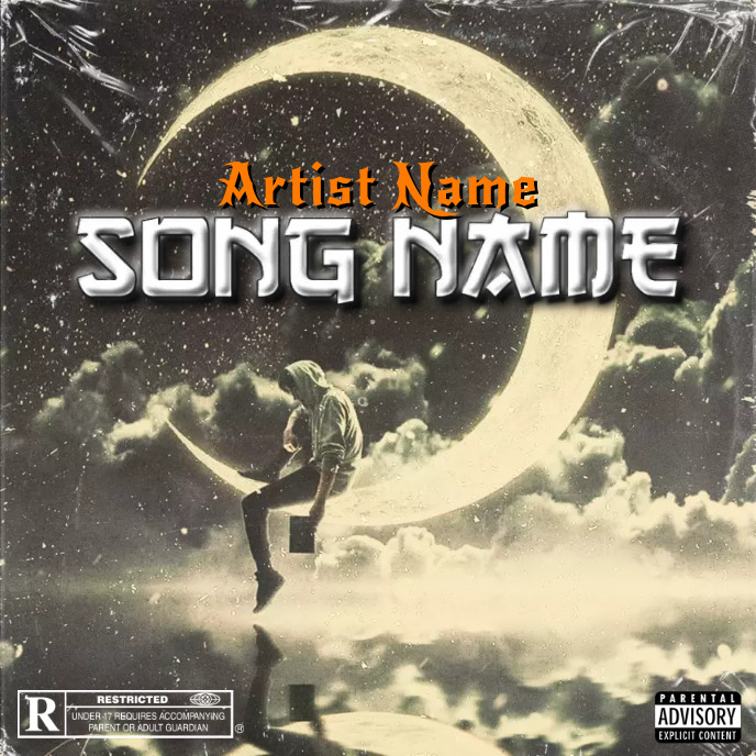 Simple Design Rapper Paper Sampul Album Sederhana Music Art Trap Mixtape Rap Templat | PosterMyWall