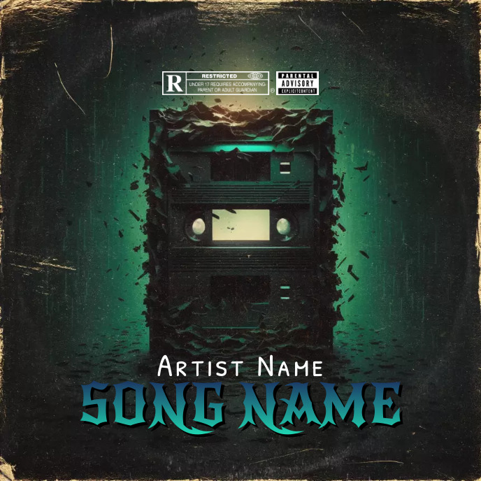 Simple Design Rapper Paper Simple Album Cover music art trap mixtape rap Template | PosterMyWall