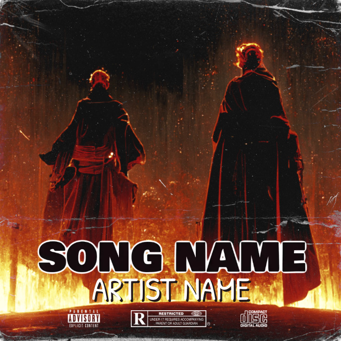Simple Album Cover music art trap mixtape rap Capa de álbum template