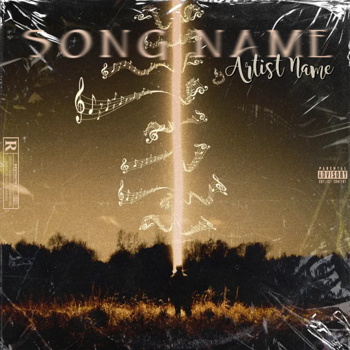 Simple Album Cover music art trap mixtape rap template