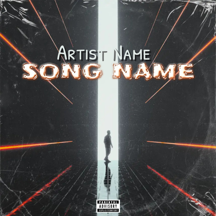 Simple Design Rapper Paper Simple Album Cover music art trap mixtape rap Template | PosterMyWall