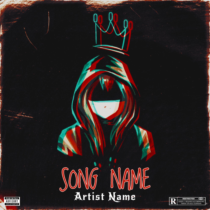 Simple Album Cover music art trap mixtape rap template