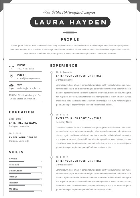 Simple And Clean Resume Template - Simple And Clean Resume Design Template D941f0aa355d02c2a481efbf5d360a02 Screen