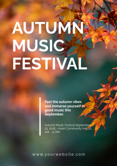 Copy of Simple Autumn Music Festival Flyer | PosterMyWall