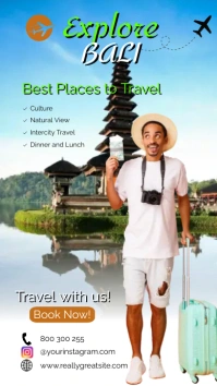 Simple Bali Travel Template Instagram Story