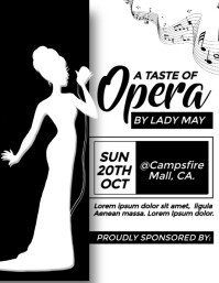 SIMPLE BLACK AND WHITE OPERA FLYER Template | PosterMyWall