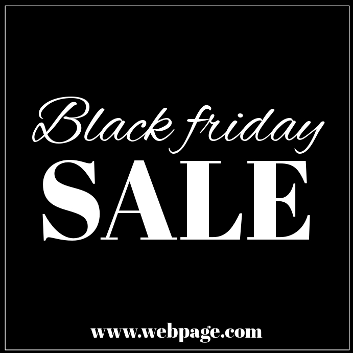 Simple Black Friday Sale Instagram Post Template