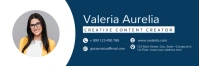 simple blue and white colors email signature Intestazione e-mail template
