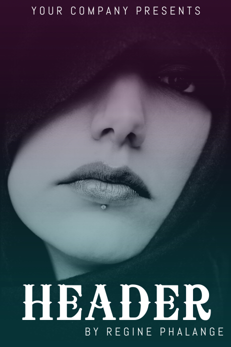 simple book cover template with portrait photo change Affiche