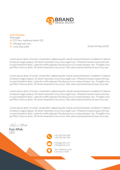 Letterhead Template A4