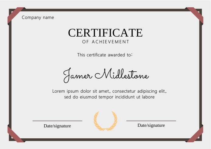 Basic Certificate Template