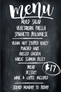 Chalkboard Menu Template PosterMyWall