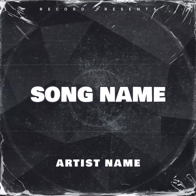 Simple Design Rapper Paper Simple cover album template design art rap | PosterMyWall