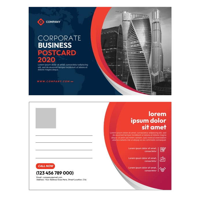 Simple Design Corporate Business Postcard Wpis na Instagrama template