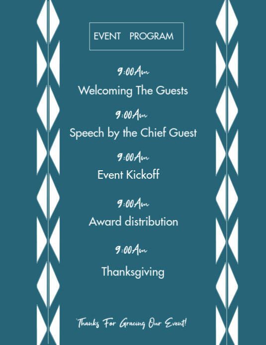 Simple events program Flyer (US Letter) template