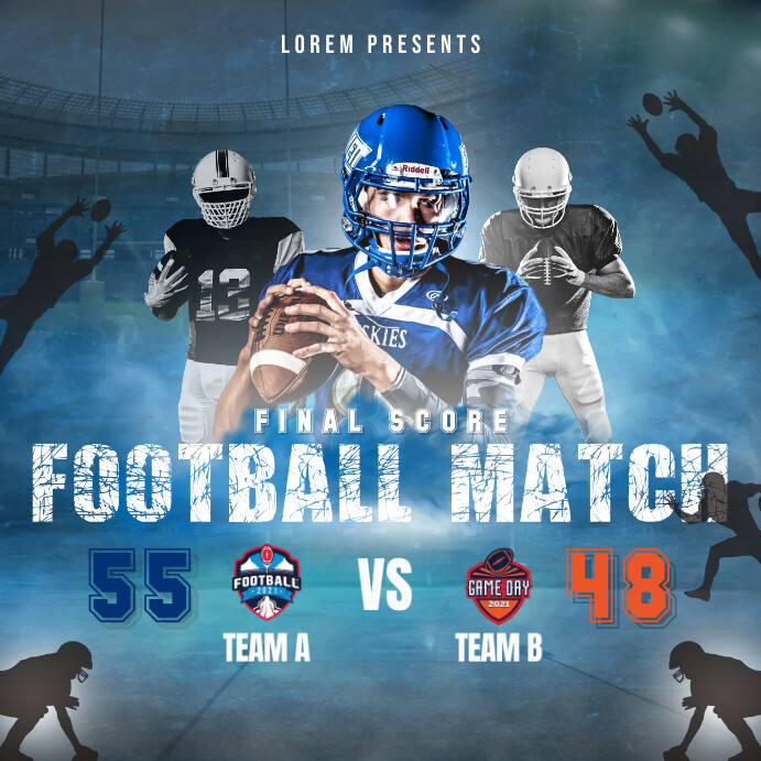 Copy of Simple Final Match American Football | PosterMyWall