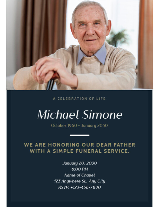 simple funeral Template | PosterMyWall
