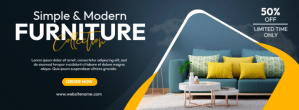 Black Furniture Sale Facebook Cover Photo Template