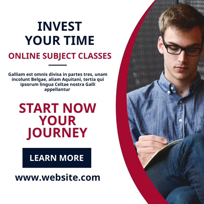 simple generic online classes instagram post Template | PosterMyWall