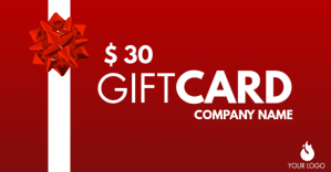 Red Gift Card Facebook Shared Image Template