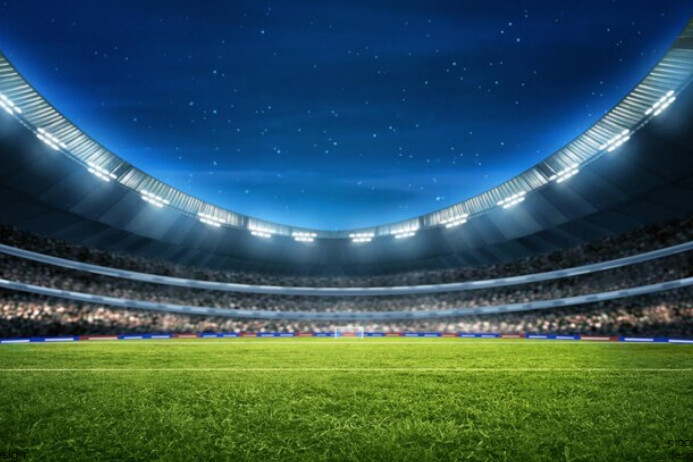 Simple Gradient Modern Football stadium templates Poster