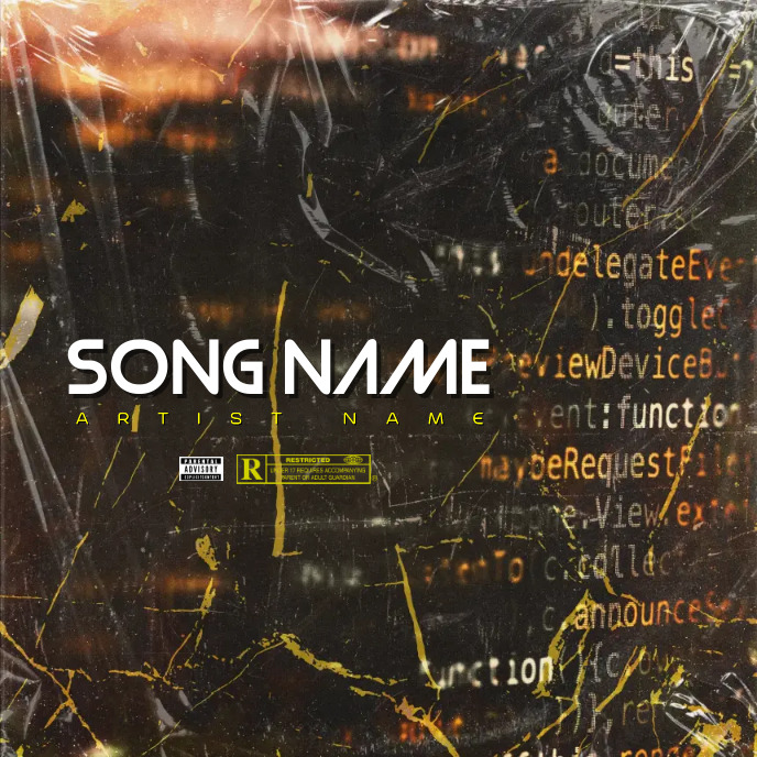 Simple HACKER Album Cover music trap mixtape Template | PosterMyWall