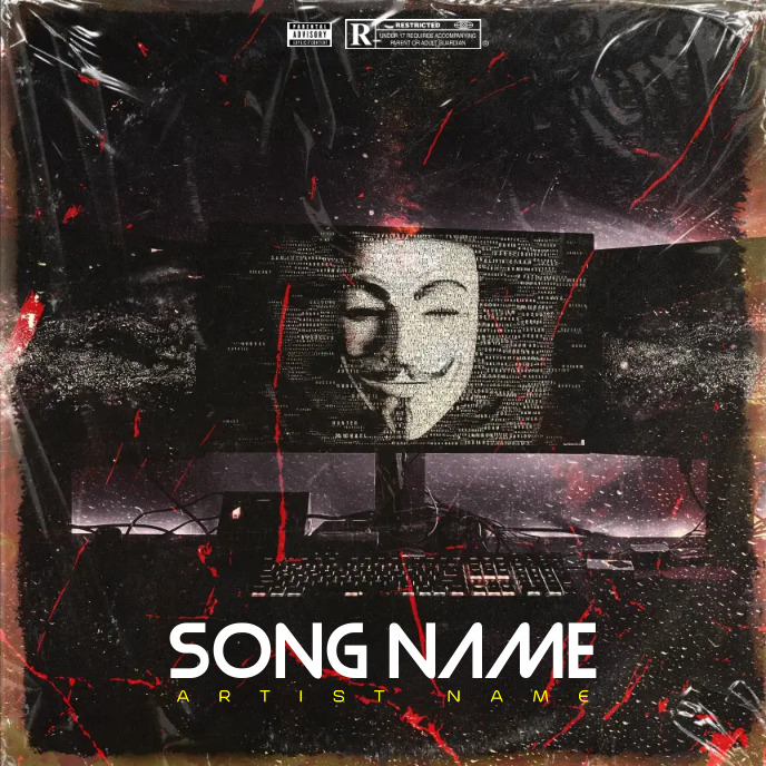 Simple HACKER Album Cover music trap mixtape | PosterMyWall