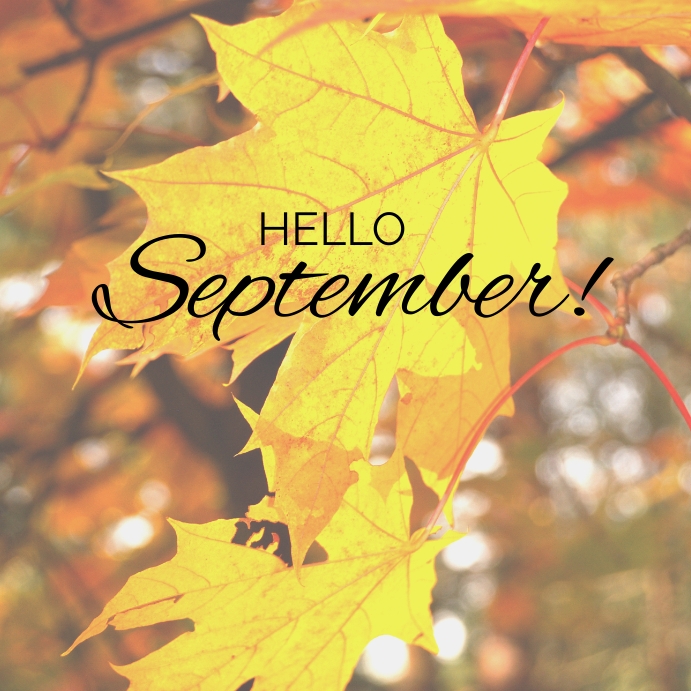 Simple Hello September Template | PosterMyWall