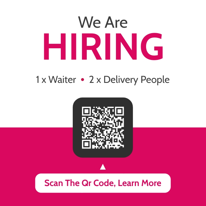 Hire Sticker simple hiring sticker template design | PosterMyWall