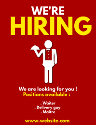 simple icon hiring flyer template