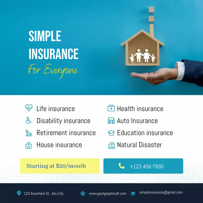 Copy of Simple Insurance | PosterMyWall