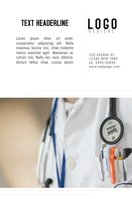 Simple Medical Doctor Service Flyer Template Postermywall